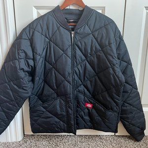 Dickies Mens Diamond Quilted Nylon Jacket Black Size  Large